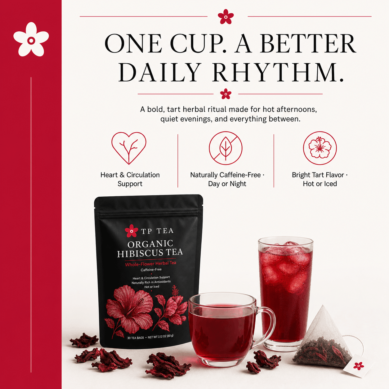 Organic Hibiscus Tea for Heart & Circulation Support